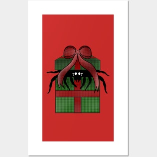 Christmas Present Spider (Plain) Posters and Art